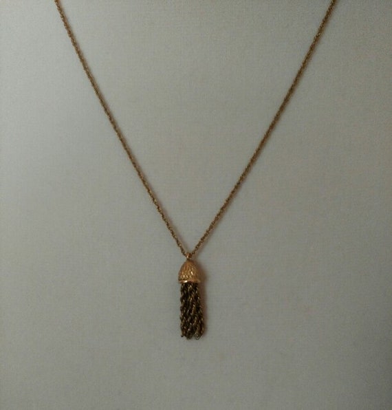 Gold Filled Tassel Necklace - image 3