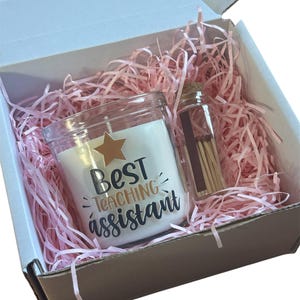 Meilleure bougie d'assistant pédagogique - Avec pot d'allumettes