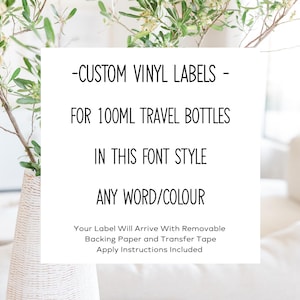 Labels for 100ml Travel Bottles | Vinyl sticker | bathroom | holiday | decal | Travel Shampoo Conditioner |  Camping Weekend Away F8