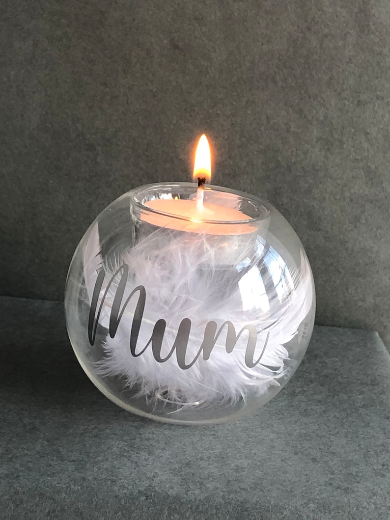 Personalised Memorial Glass Candle Holder Tea Light Holder Etsy UK