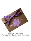 Personalised Flower & Name Money/Voucher Envelope - Kraft Brown with Satin Ribbon