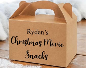 Snack Box Julfilmsgodis: Brun Kraft-presentask