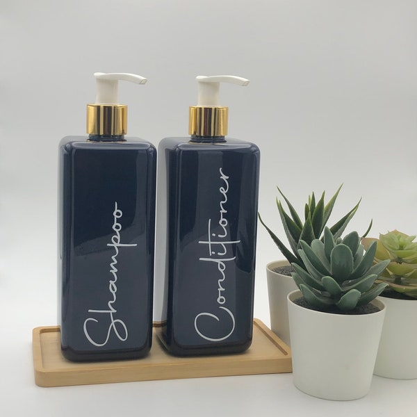 Navy Blue With White Bathroom Soap Dispenser Etsy