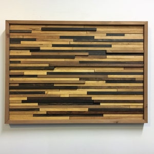 Wood Stained Slats Wall Art FREE SHIPPING image 1