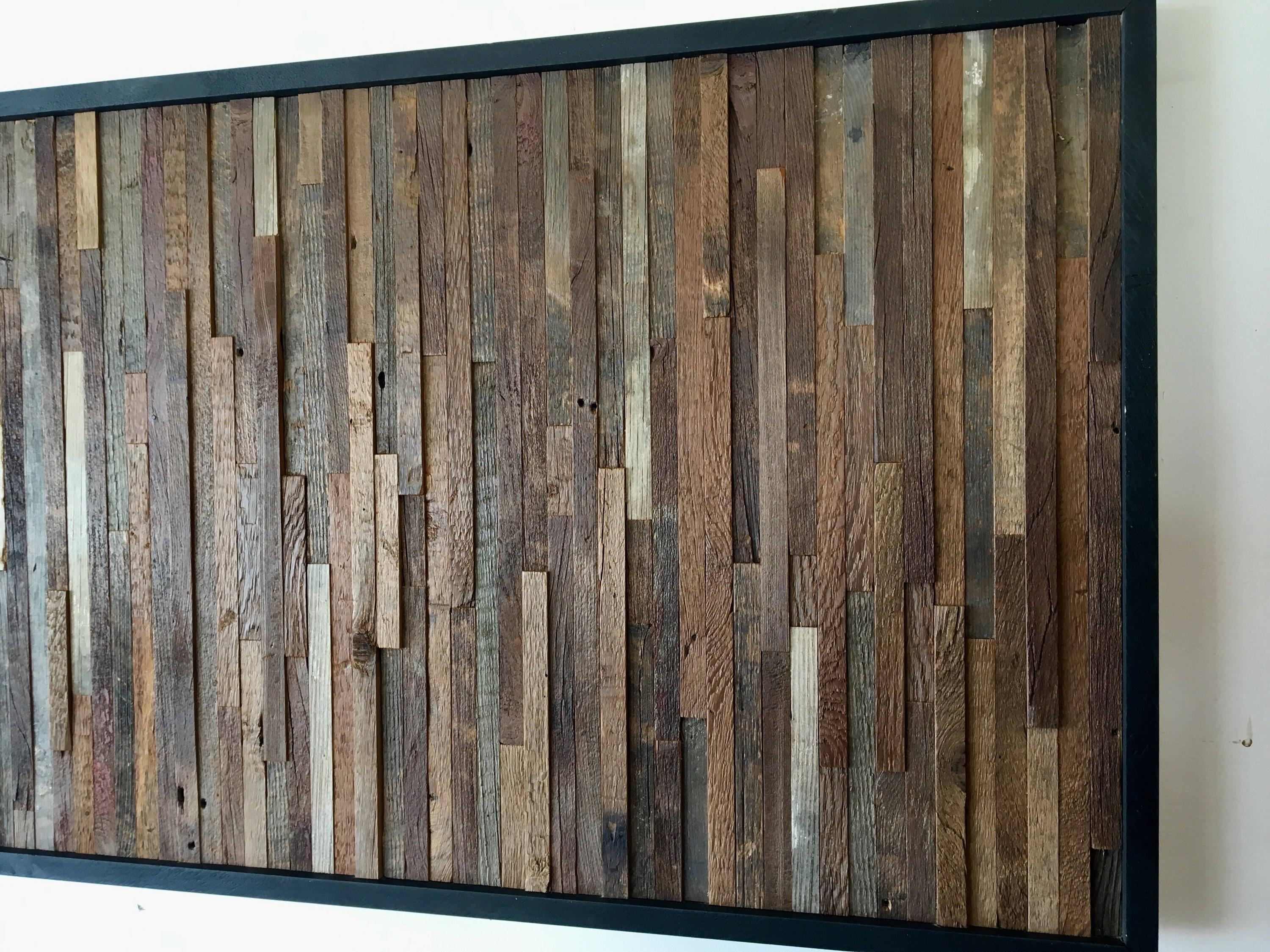 Reclaimed Barn Wood Wall Art vertical Slats FREE SHIPPING Etsy