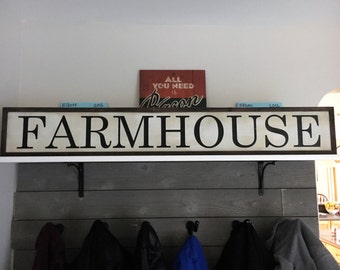 Shabby Chic Wood Art with "Farmhouse" FREE SHIPPING!