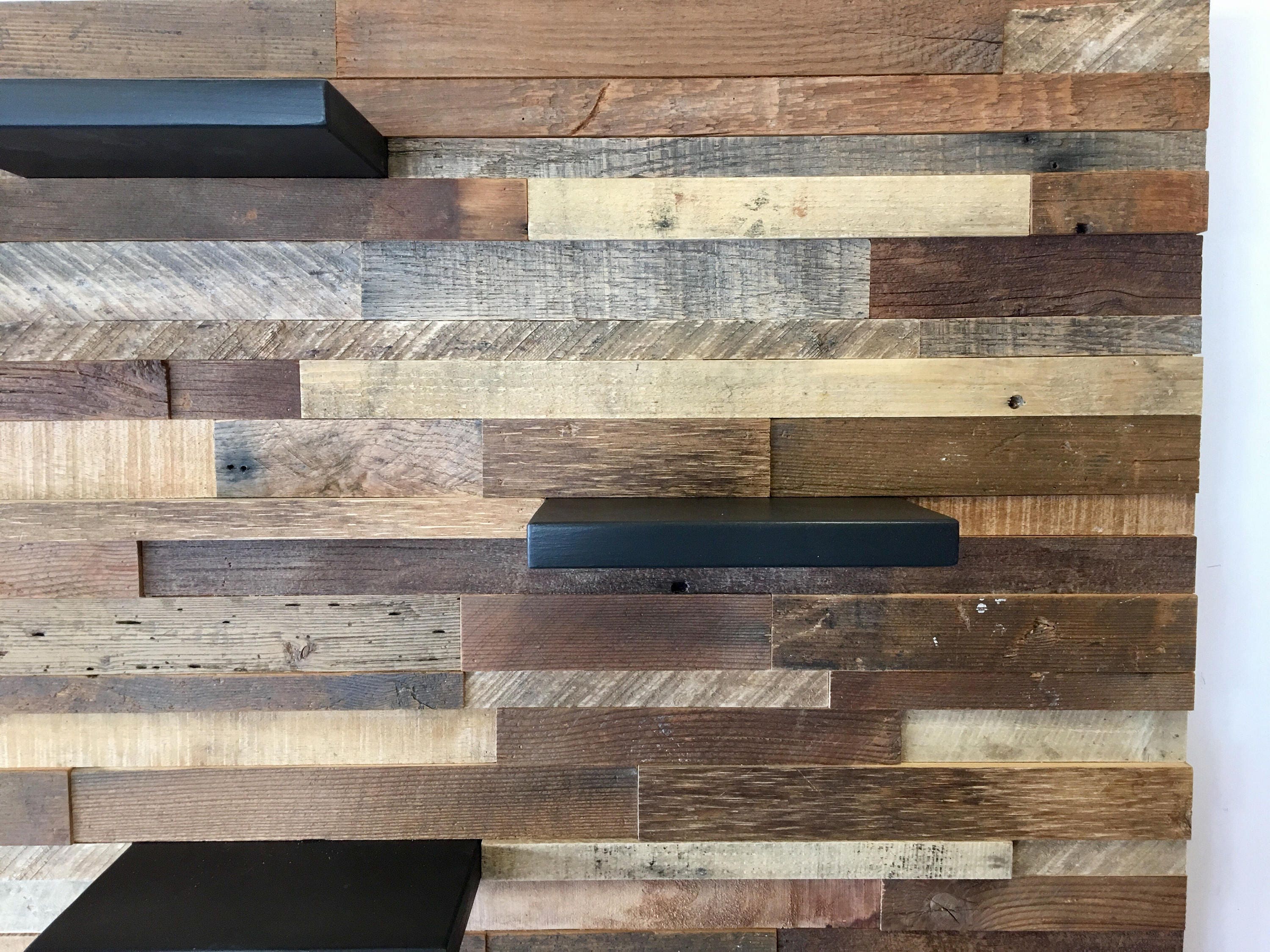 Reclaimed Barn Wood Wall Art With Shelves FREE SHIPPING - Etsy
