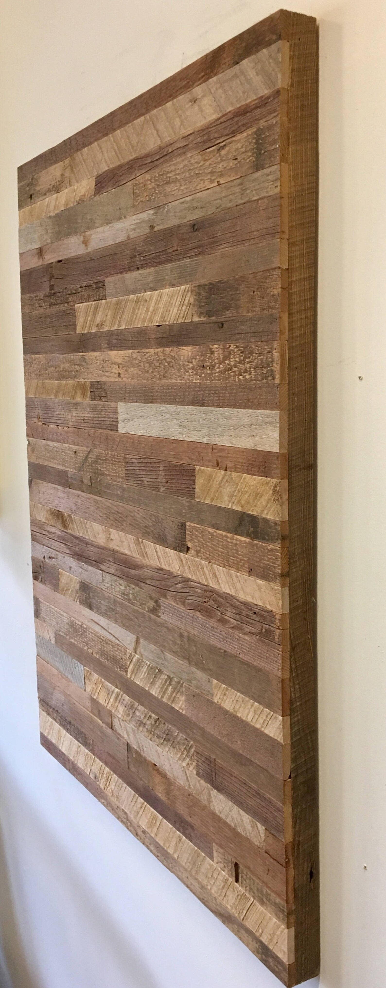 Reclaimed Barn Wood Wall Art horizontal Slats FREE SHIPPING Etsy
