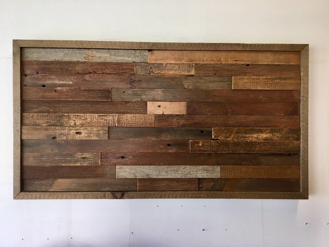 Reclaimed Barn Wood Wall Art horizontal Slats FREE SHIPPING Etsy