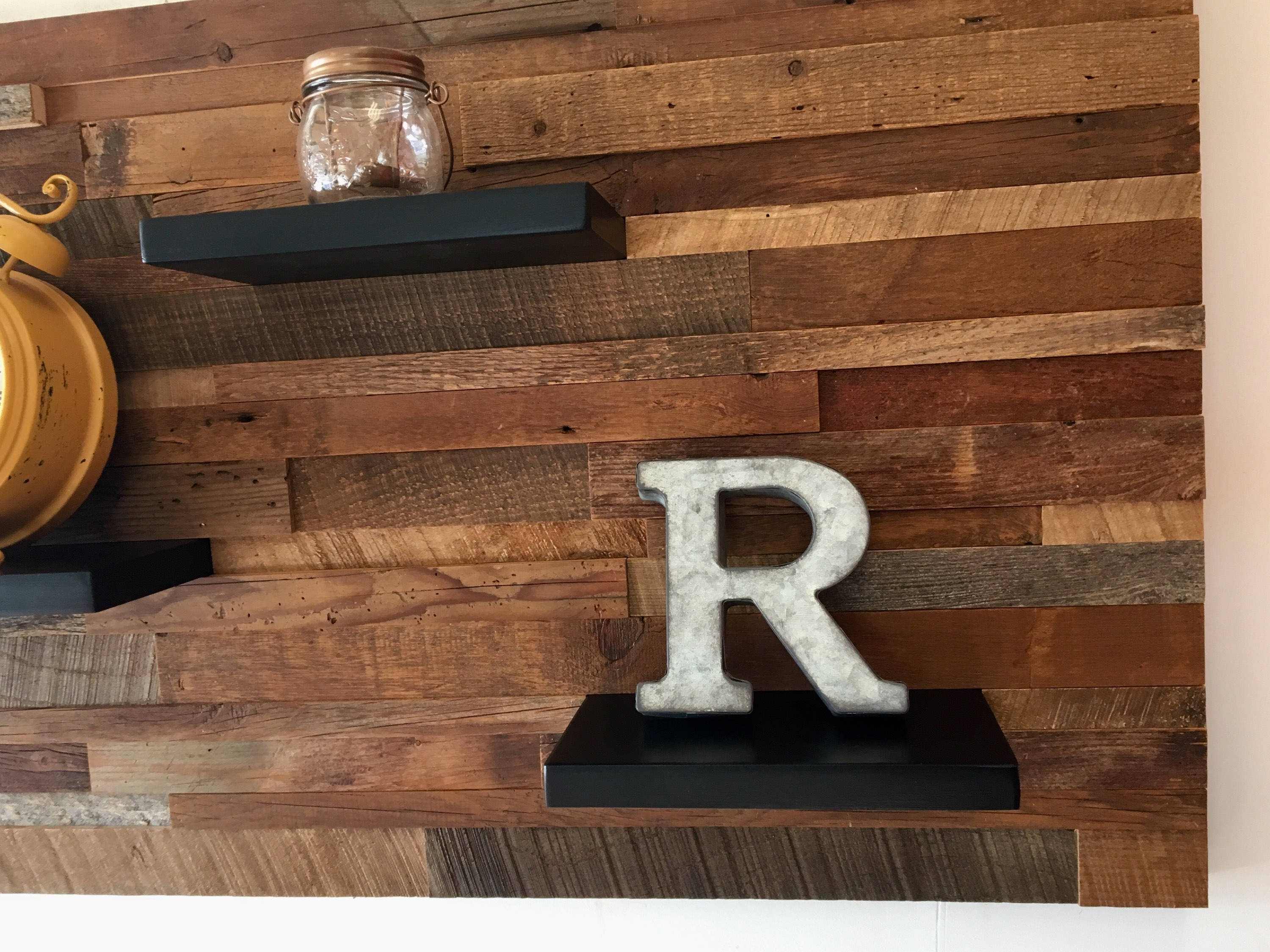 Reclaimed Barn Wood Wall Art With Shelves FREE SHIPPING | Etsy