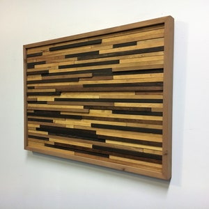 Wood Stained Slats Wall Art FREE SHIPPING image 2