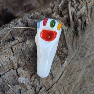 Cat Paw with Rainbow Beans Glass Pipe Meow