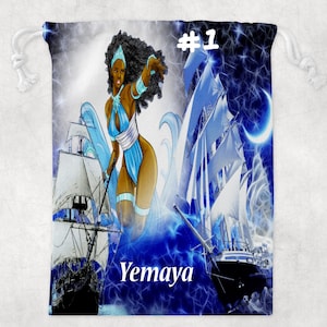 Yemaya Bolsa, Bolsitas, Pouches for Caracoles, Cowries, Beads, Crystals, Collars, IFA Yourba Shell Bag, Santo Iyawo
