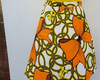 African Print Short Skirt/  African Print Skirt /Ankara Skirt/ Bow