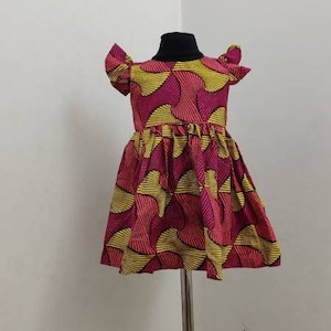 Baby Girl's Dress  African Print Girls Dress, Party Dress, Church Dress, Toddler Dress,  Ankara Girls Dress, Opokua