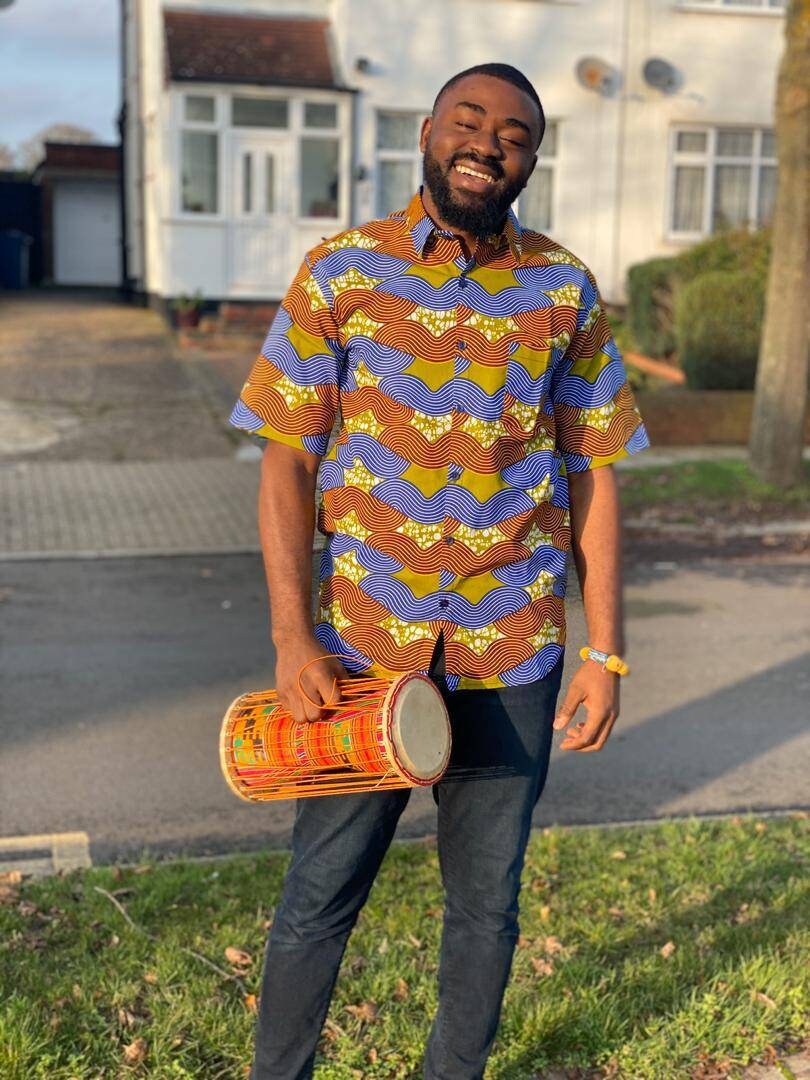 Image of Men's Shirt/ African Print Green