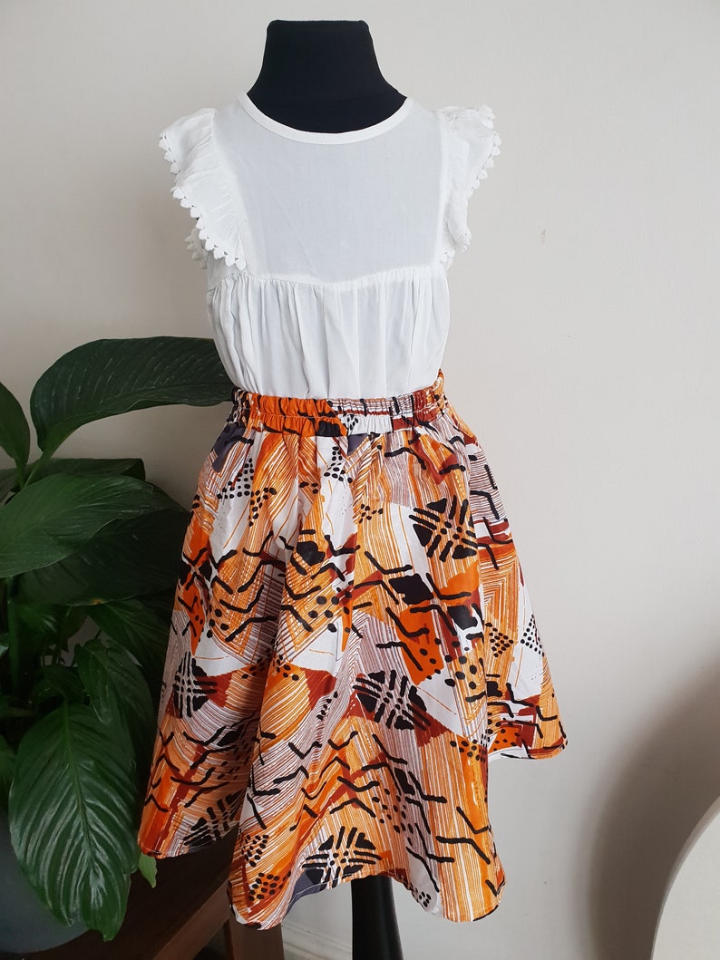 Little Girls African Print Skirt Toddler Skirt Ankara Girls SkirtMud Cloth
