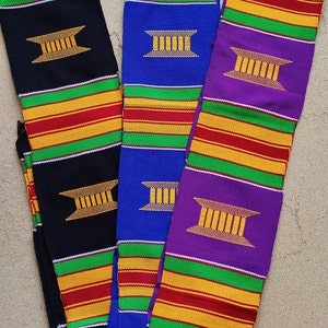 Authentic Kente Shawl/ Kente strip /Kente scarf/