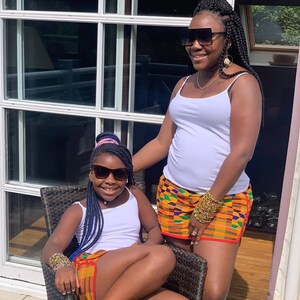 Ladies Shorts/ African Wax Print Shorts / Festival Shorts/ Short Shorts/ Summer Shorts / Kente