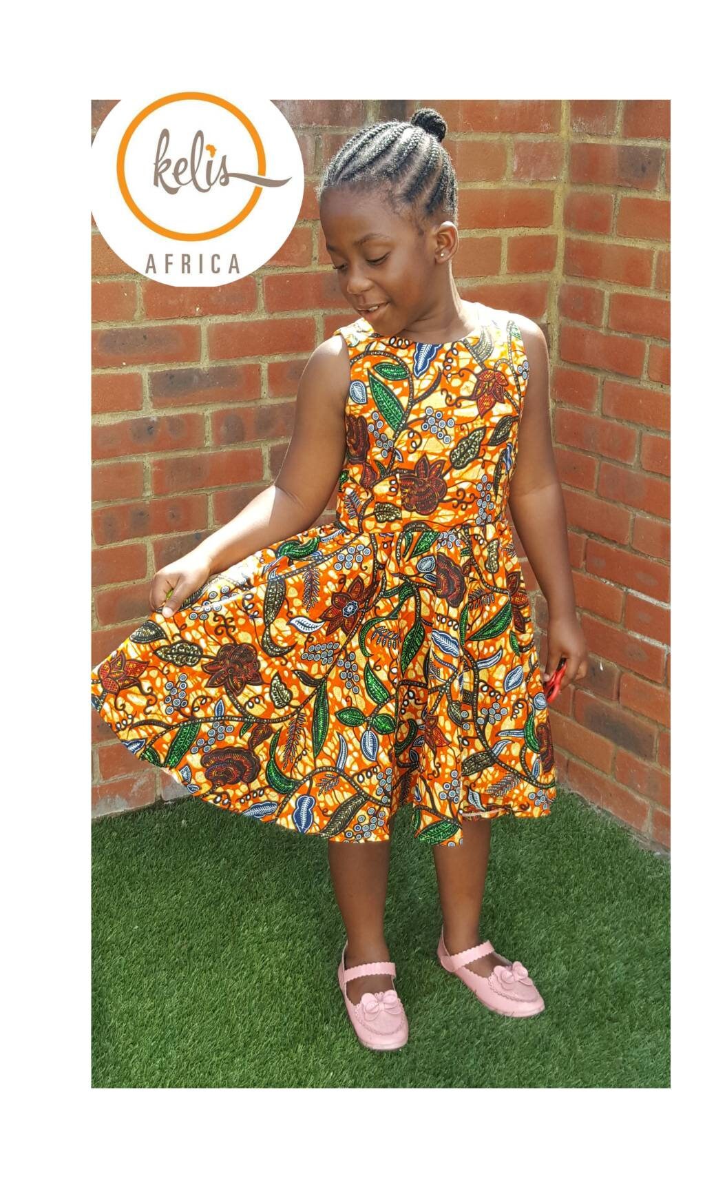 african print little girl dresses