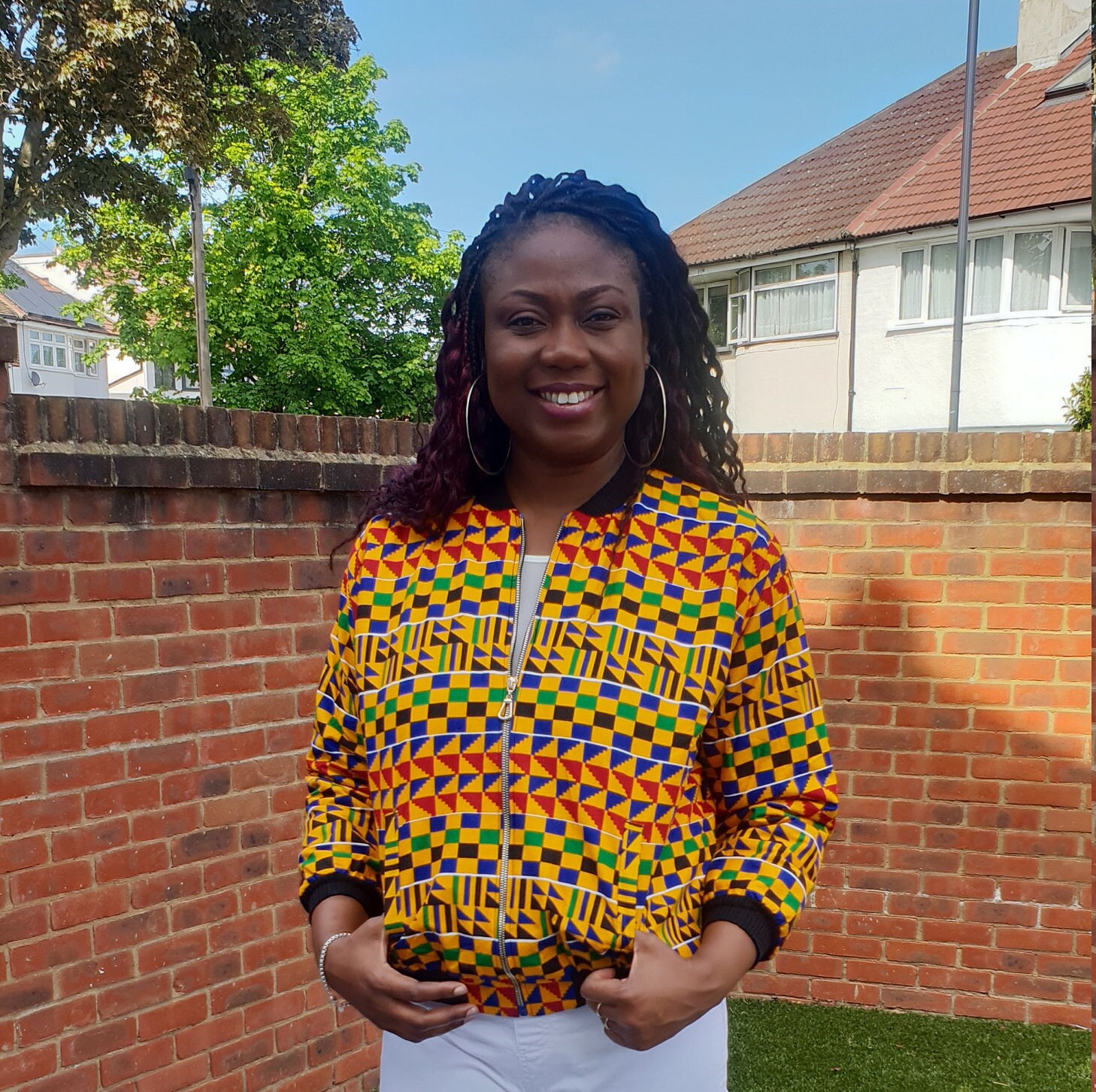 Image of African Bomber Jacket, Dashiki Jacket/African Jacket/ Ankara Bomber, African Prin Kente Print