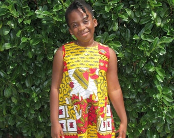 African dress, Ankara toddler dress, Kid's African clothing, girls dress, Ankara girls dresses, African kids clothes/ Kuay