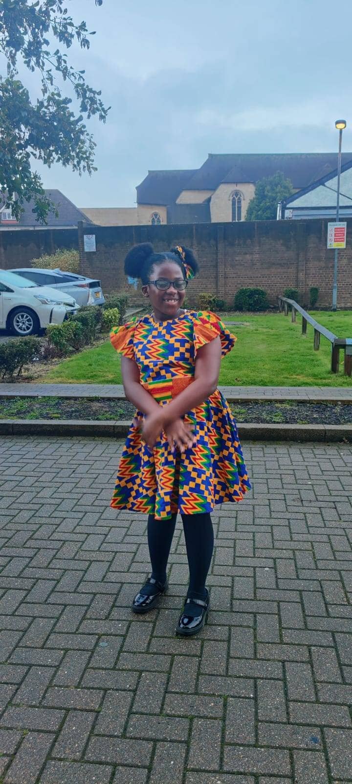 African Print Girls Party Top and Skirt Set. Ankara girls dresses, Ankara Girls Top /Kente
