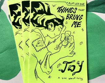 Things That Bring Me Joy Zine| Gratefulness Comic| Journal Anthology