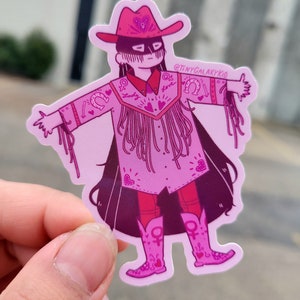 Cowbaby Aufkleber, rosa Cowboy-Vinyl-Aufkleber, 3 in x 2,5 in Aufkleber