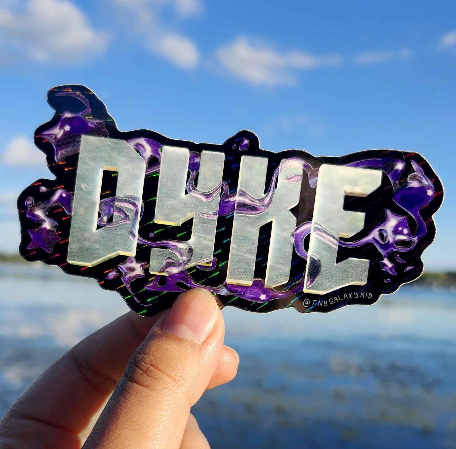 Dyke sticker, WLW Vinyl Decal, Sapphic Art
