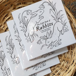 Little Book of Rabbits // Enchanting and Relaxing activity 12-page coloring book for adults or children