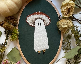 Embroidery Pattern: Ghost Mushroom