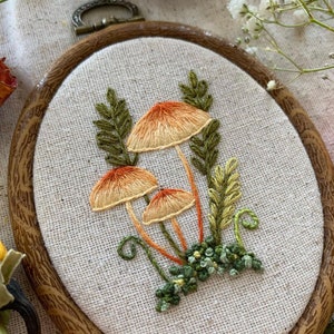 Embroidery Pattern: Mushroom Garden