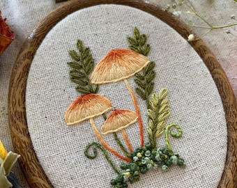 Embroidery Pattern: Mushroom Garden