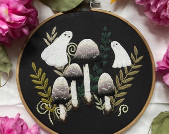 Embroidery Pattern: Spooky Mushroom