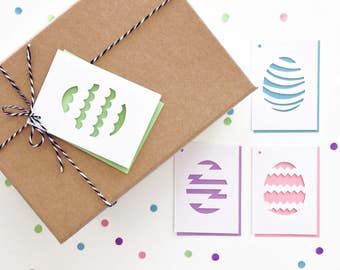 DIY Easter Gift Tags | Instant Download | Printable | Papercut | Digital Download | Easter Wishes | Favor Tags | Swing Tags | Set of 4