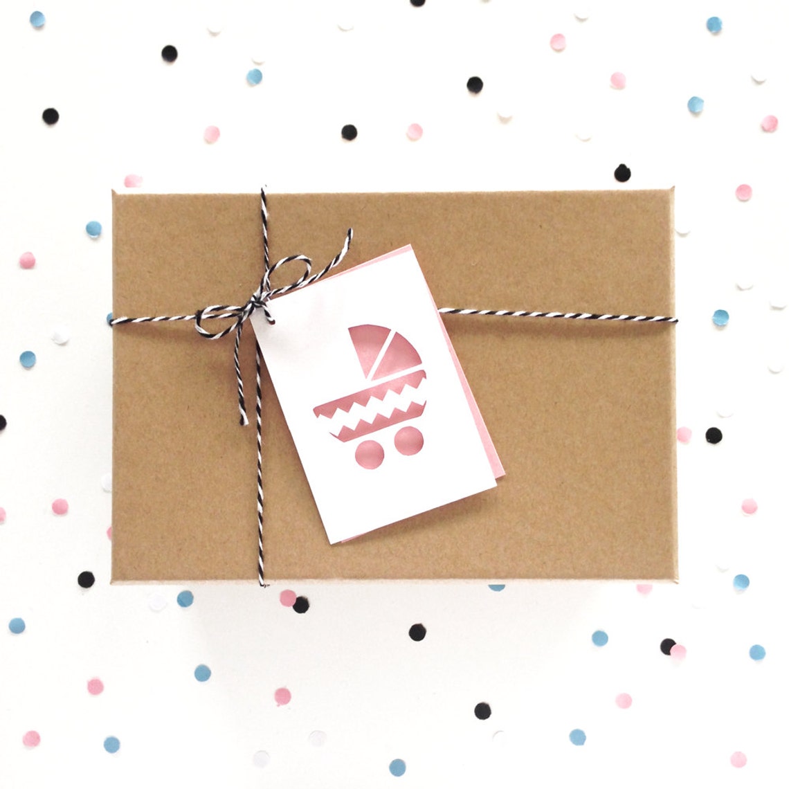 DIY Baby Shower Gift Tags Instant Download Printable Papercut Digital Download Baby Arrival