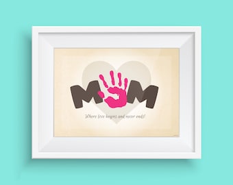 Mother's Day Handprint Card | Gift for Mum | Keepsake DIY | Unique Mothers Day gift