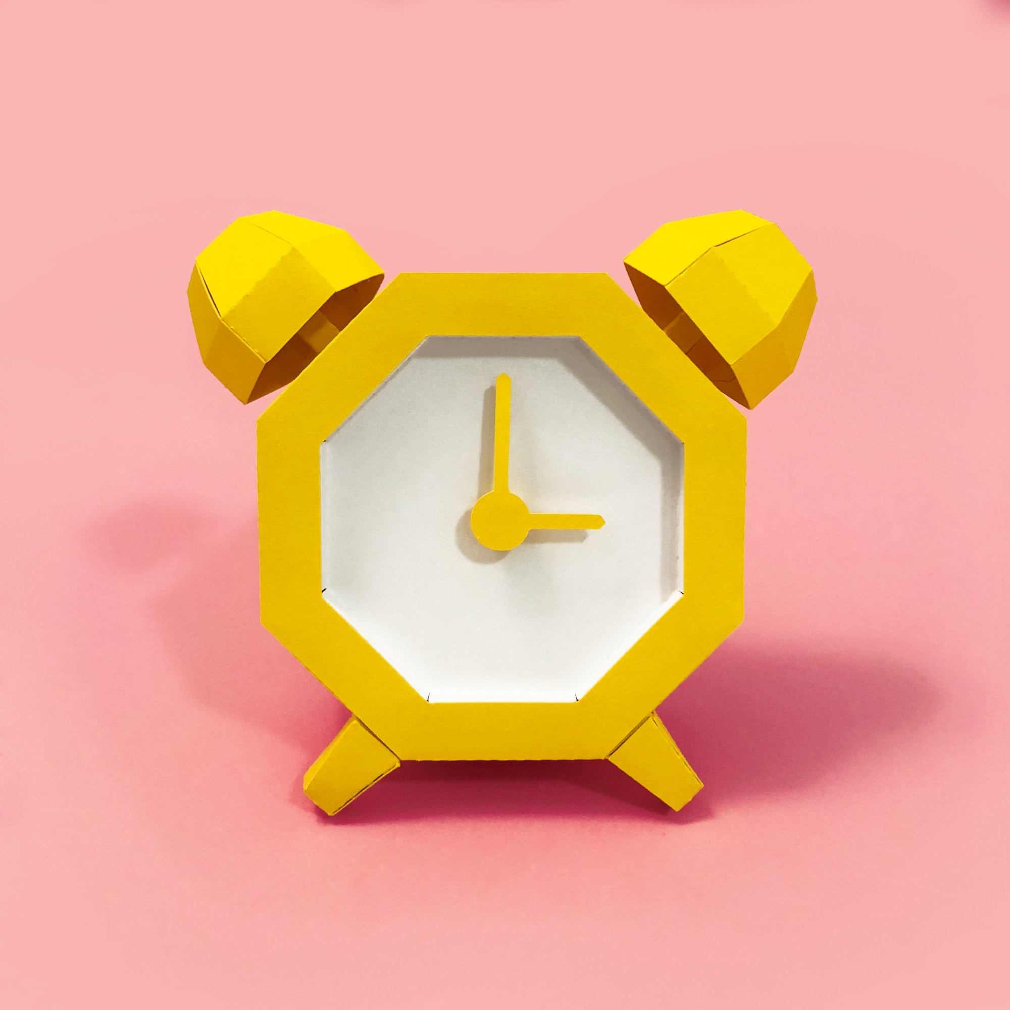 DIY Papercraft Alarm Clock Instant Download Printable Papercraft