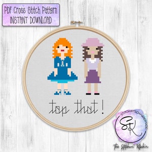 Teen Witch Top That Parody Cross Stitch Pattern- PDF Pattern Counted Cross Stitch - Funny 80s 90s Cross Stitch Pattern