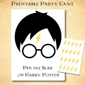 Pin the Scar on Harry | Wizarding Party Game | HP Party Game | the Boy ...