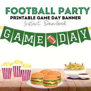Super Bowl Party Girlande | Football Party Game Day Schild | Super Bowl Banner | Fußball Wimpelkette | Super Bowl Zeichen