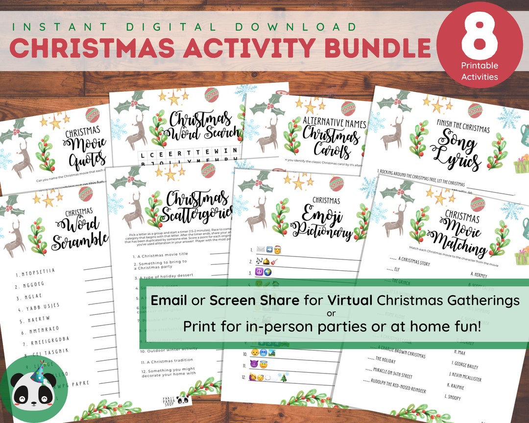 Christmas Games Party Package Bundle | Christmas Activities | Family ...