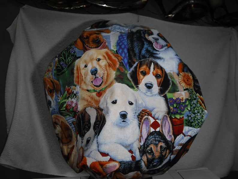 WOMEN'S SURGICAL_SCRUB HAT_puppies dogs in hats_ berets_stocking caps_cute WOMEN'S SURGICAL_SCRUB HAT_puppies dogs in hats_ berets_stocking caps_cute