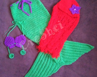 Crochet Mermaid Baby Costume