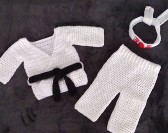 テコンドー/空手クロシェベビーコスチューム