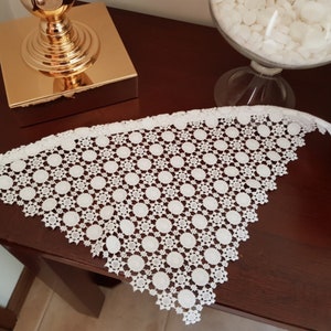 Lace Triangle Scarves - made to order - girls headscarves - custom headband scarf - cream or white - summer