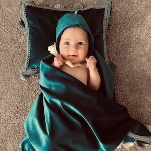 IN STOCK Floral Cotton Baby Wrap With Green Picot Binding Trim Baby Blanket Shawl to Suit Pram or Cradle Polka Dot Photo Prop Stock Etsy Canada