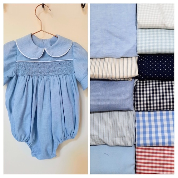 Made to Order Smocked Baby Boy Romper Check Plain Yoke Style Choose Smocking Design Custom Handmade Page Boy Etsy Canada