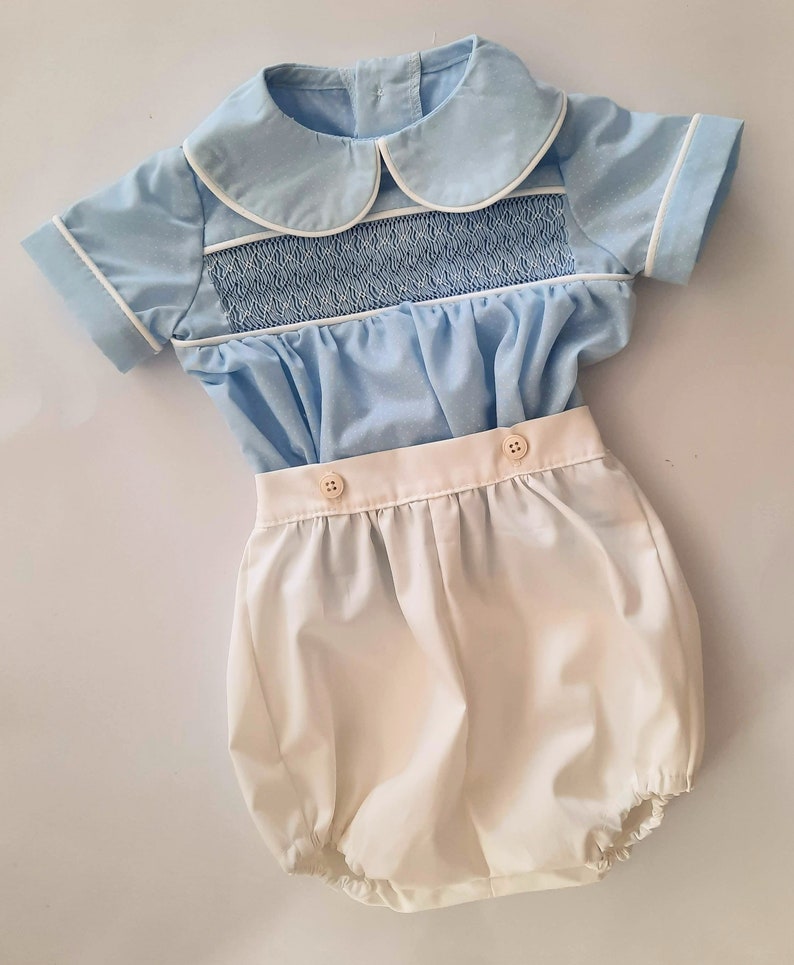 Made to Order Smocked Winter Baby Boy Shirt and Pants Yoke Etsy